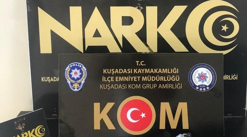Kuşadası’ndaki uyuşturucu operasyonunda, 1 şüpheli gözaltına alındı