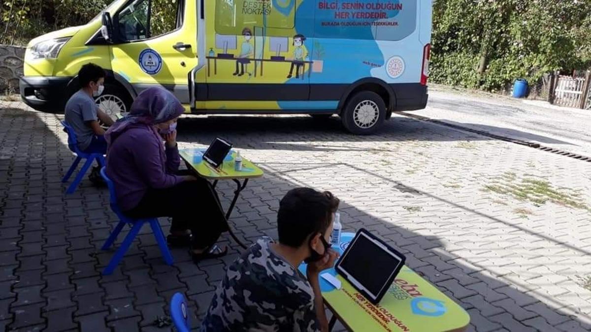 EBA Destek noktası k&ouml;ylerde hizmete devam ediyor