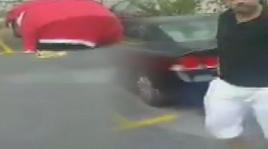 Doludan korumak için otomobiline Türk bayrağı seren kişi gözaltına alındı