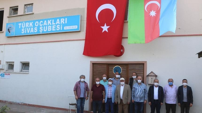 Türk ocakları Sivas Şubesi’nden Azerbaycan’a destek