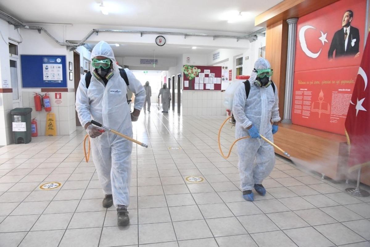 Konyaaltı&rsquo;nda okullarda pandemi &ouml;nlemleri