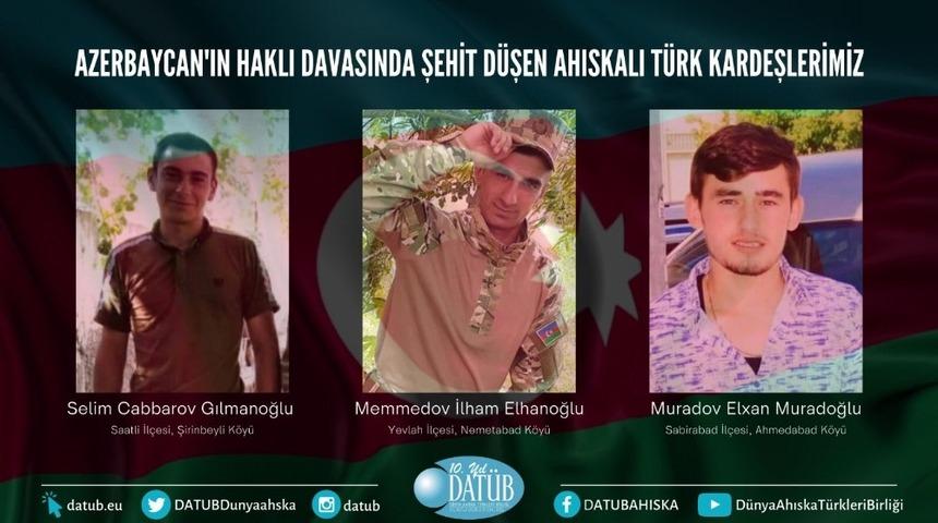 &Uuml;&ccedil; Ahıska T&uuml;rk&uuml; Azerbaycan&rsquo;da şehit d&uuml;şt&uuml;