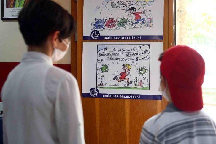 Çocuklar virüs tedbirlerini karikatürle öğreniyor G4