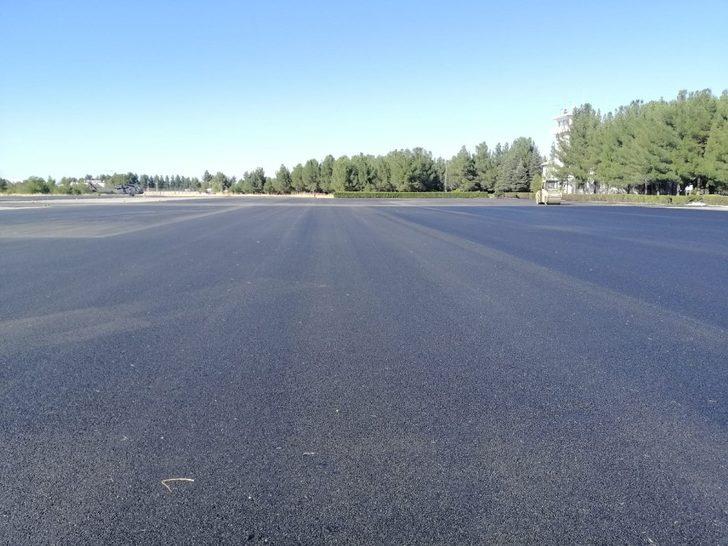 Polis Havacılık Müdürlüğü apronu asfaltlandı G1