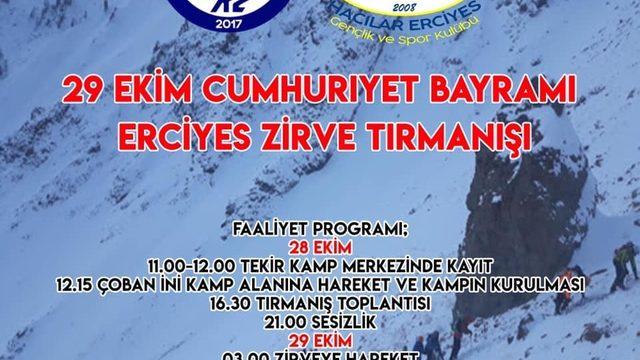 29 Ekim Cumhuriyet Bayramı Erciyes Zirve Tırmanışı