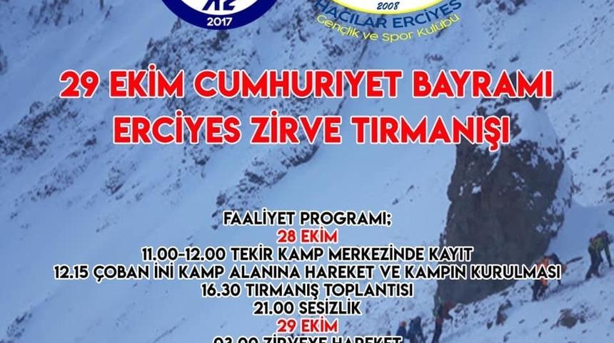 29 Ekim Cumhuriyet Bayramı Erciyes Zirve Tırmanışı