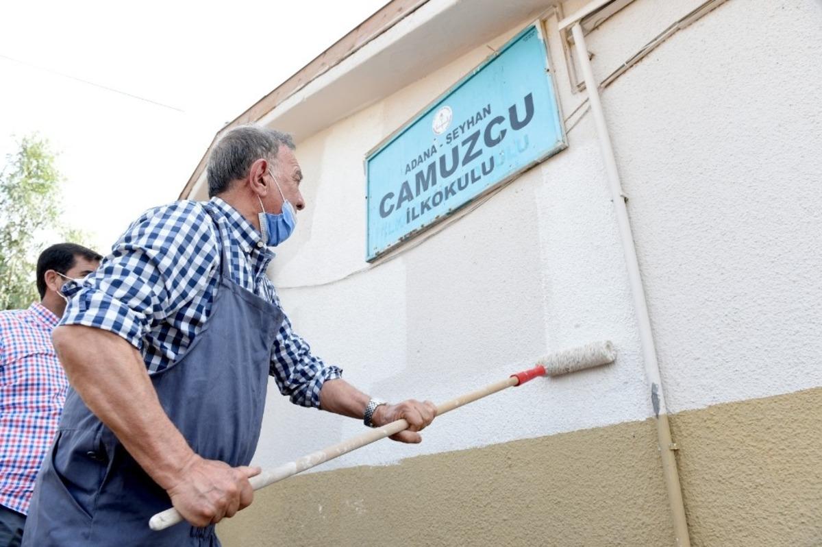 Seyhan&rsquo;da boya ihtiyacı olan okullar boyandı