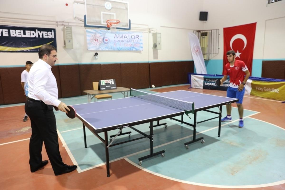 Haliliye&rsquo;de masa tenisi turnuvası d&uuml;zenlendi