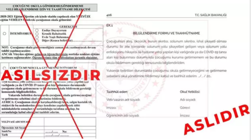 MEB'den yüz yüze eğitim için velilerden istendiği iddia edilen dilekçeye ilişkin açıklama