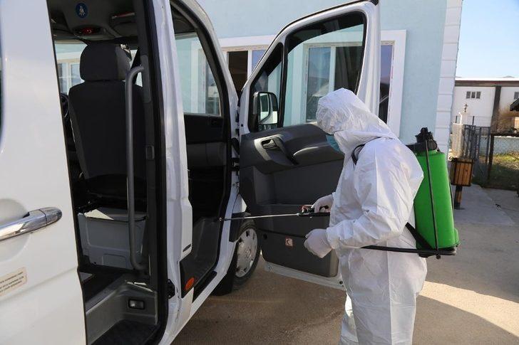 Servis araçları dezenfekte edildi G3