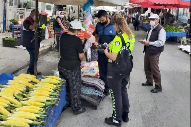 Söke’de pazaryerlerinde HES kodu uygulaması başladı.