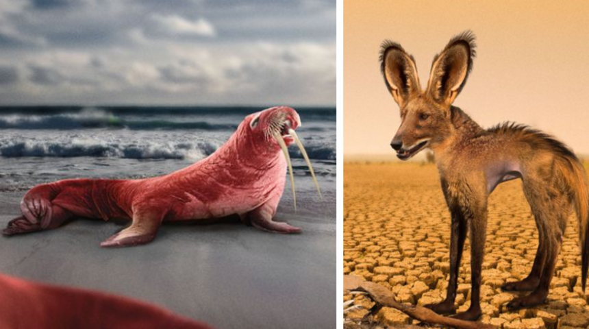 İklim felaketi nedeniyle hayvanlar 100 yıl sonra b&ouml;yle g&ouml;r&uuml;nebilir