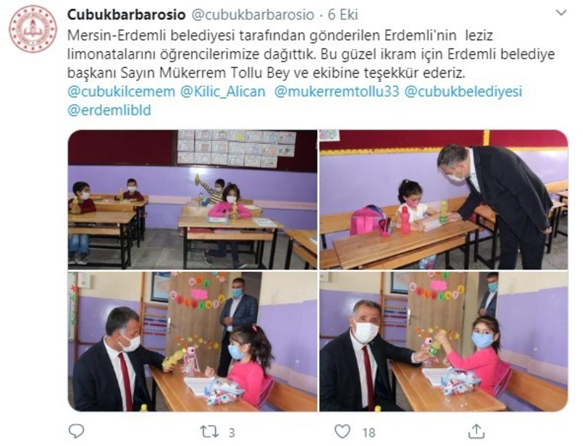 Başkan Tollu&rsquo;ya teşekk&uuml;r mektupları gelmeye devam ediyor