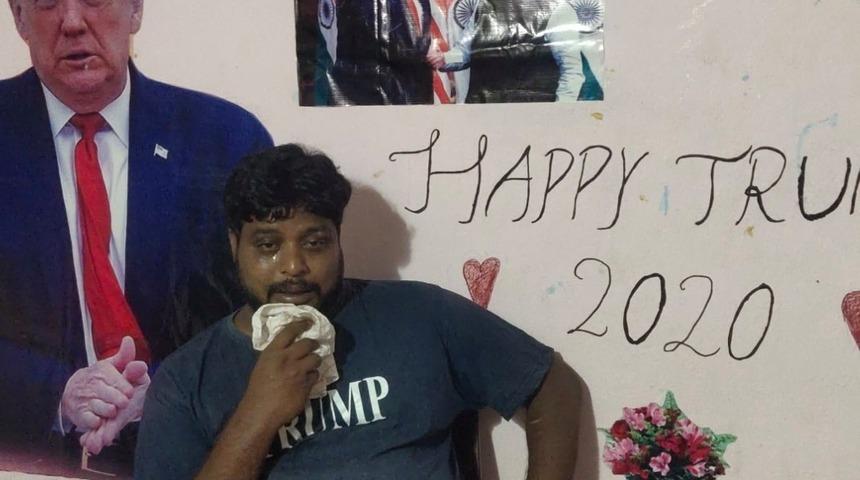 Trump&rsquo;a tapan Hintli adam kalp krizinden yaşamını yitirdi