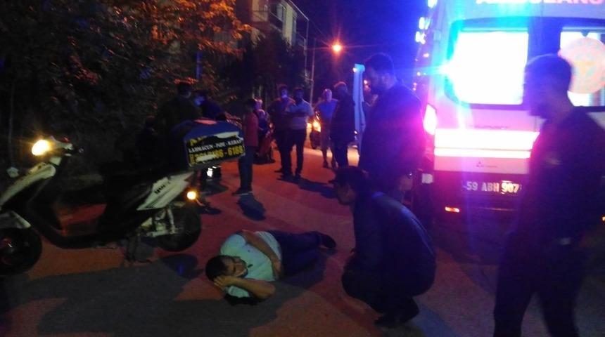 Motosiklet ile bisiklet çarpıştı: 2 yaralı
