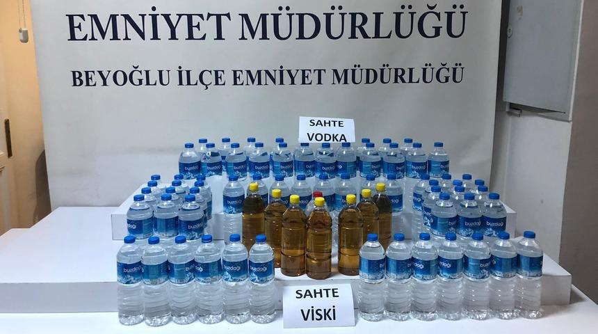 Beyoğlu ve Ümraniye'de sahte içki operasyonu