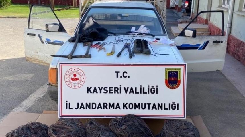 800 metrelik haberleşme kablosunu &ccedil;alan bir kişi yakalandı