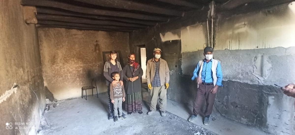 7 n&uuml;fuslu Kılı&ccedil; ailesinin evi tamamen yandı