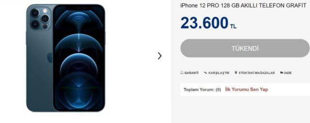iPhone 12 Pro fiyatı