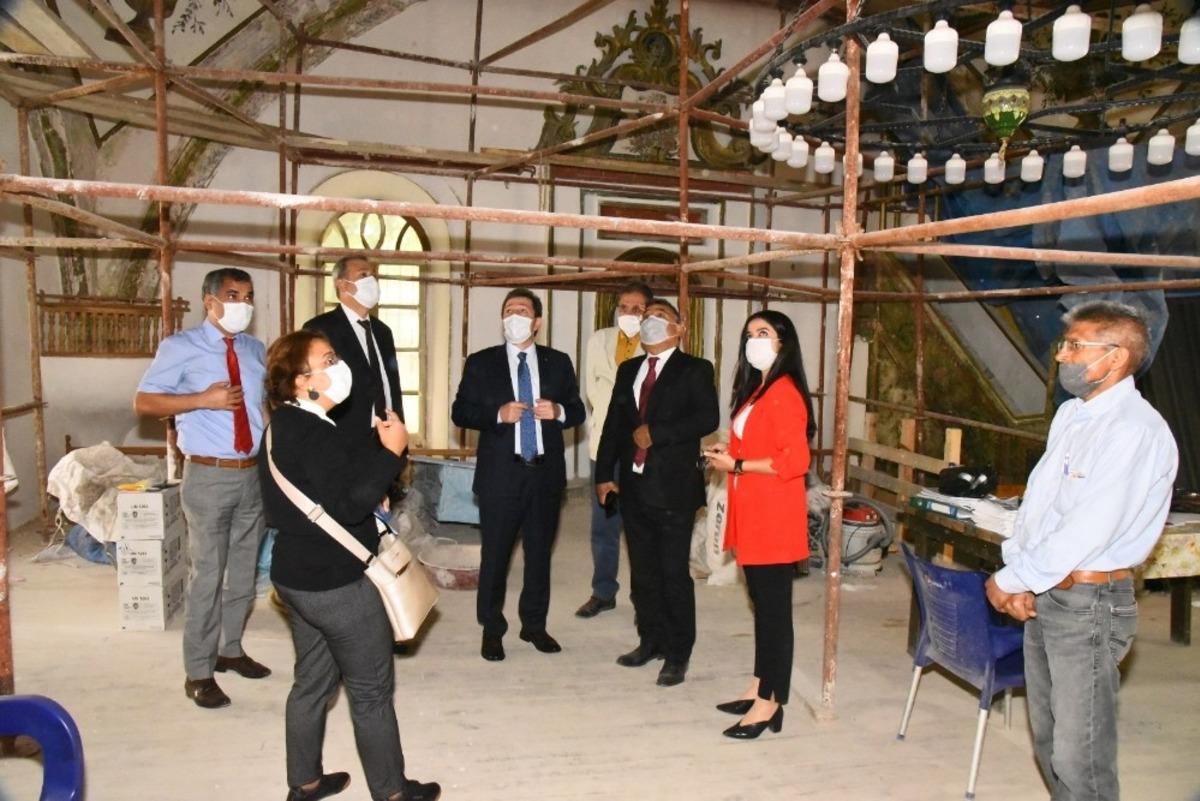 Vali Tavlı tarihi Kurşunlu Camii&rsquo;nde inceleme yaptı