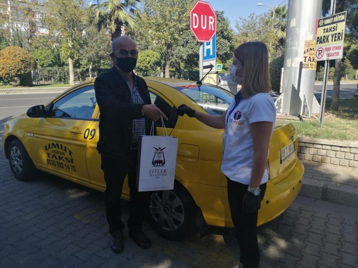 Efeler Belediyesi&rsquo;nden taksici esnafına korona vir&uuml;s desteği