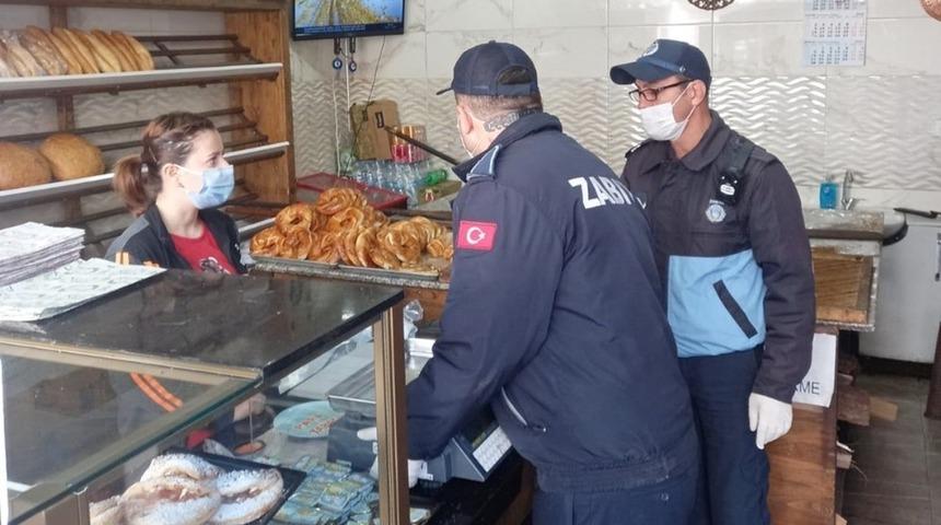 Zabıtadan simit fırınlarına gramaj ve hijyen denetimi