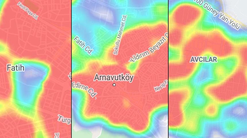 İstanbul koronavir&uuml;s haritası kırmızıya b&uuml;r&uuml;nd&uuml;! Korkutan tablo