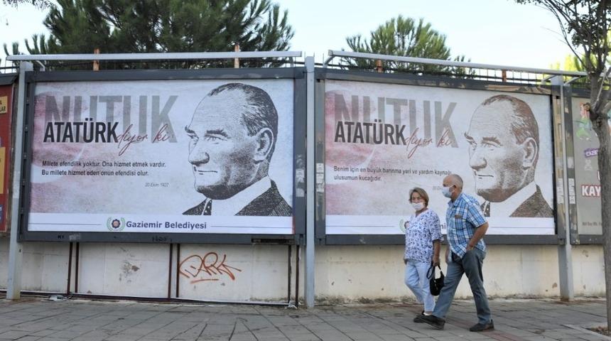 Atatürk’ün Nutuk’taki önemli sözleri ilan panolarına asıldı