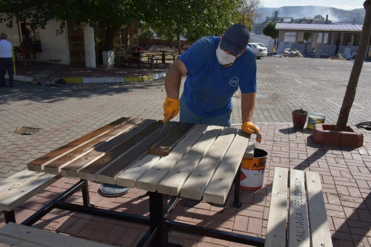 Aliağa&rsquo;daki Horozgediği Mahallesi&rsquo;ne dip k&ouml;şe d&uuml;zenleme