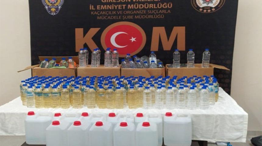 Giresun’da sahte içki operasyonu