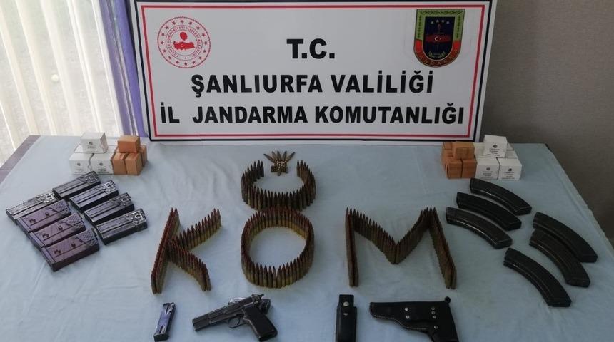 Şanlıurfa&rsquo;da bin 529 mermi ile bir tabanca ve şarj&ouml;rler ele ge&ccedil;irildi