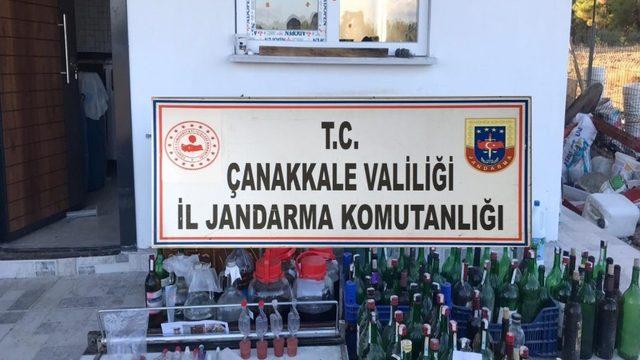 Ezine’de kaçak içki operasyonu