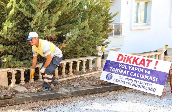 Didim Belediyesi yol yapım çalışmalarına devam ediyor G4