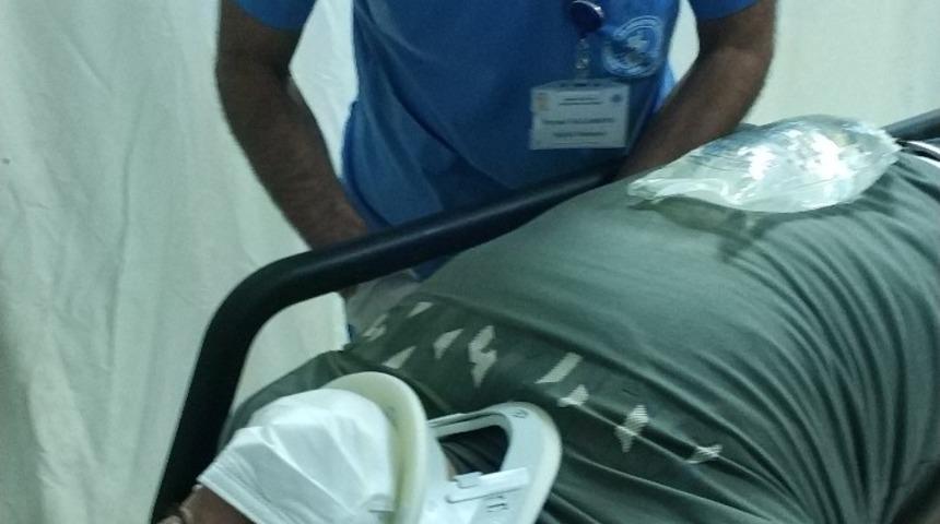 Motosikletli kurye kazada yaralandı