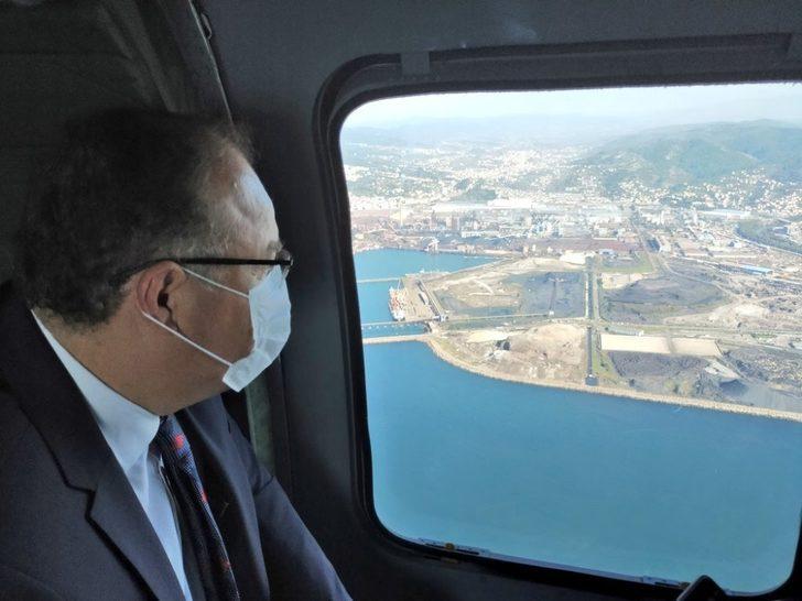 Vali Tutulmaz Zonguldak’ı havadan denetledi G1