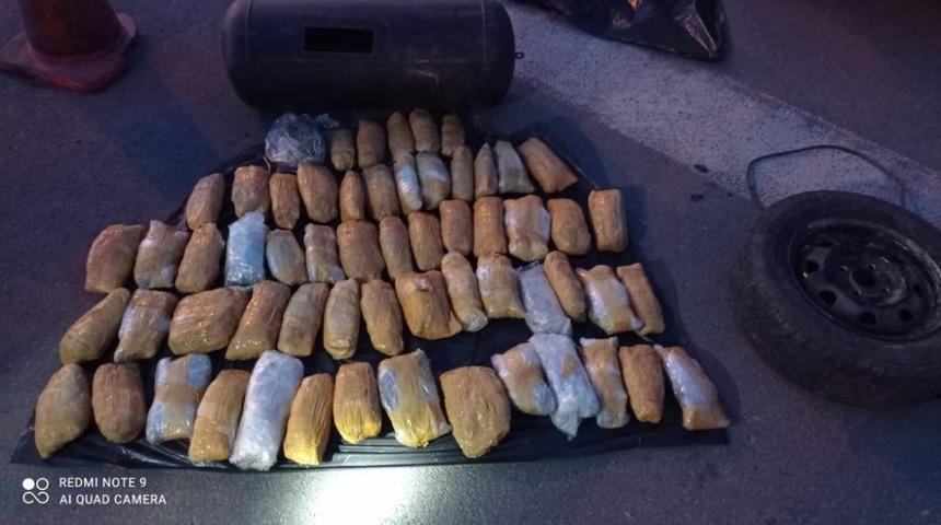 Kayseri'de otomobilin LPG tankından 10 bin 350 gram uyuşturucu çıktı