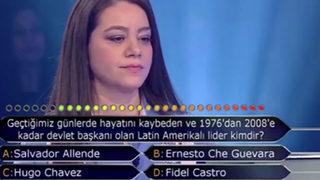 Milyoner'de yarışan tarih öğretmeni, Fidel Castro'yu bilemedi