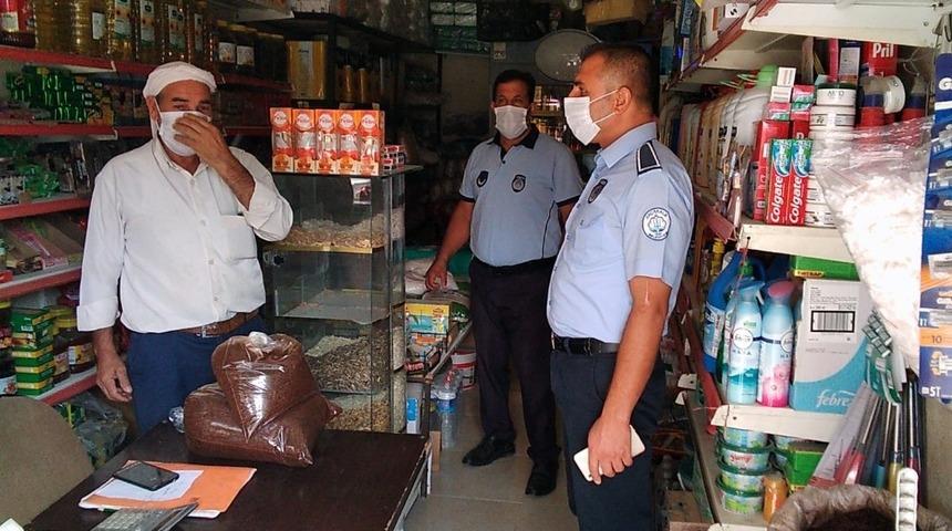 Akçakale zabıtasından korona virüs denetimi