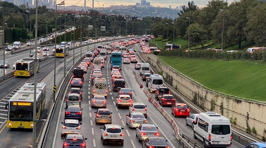 İstanbul'da trafik yoğunluğu