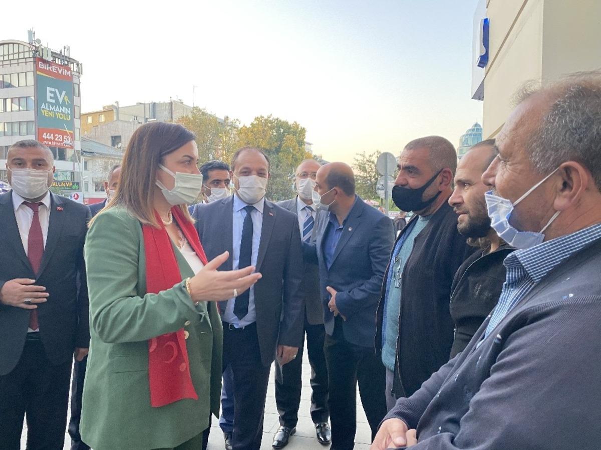 Arzu Erdem Erzurum esnafının sorunlarını dinledi