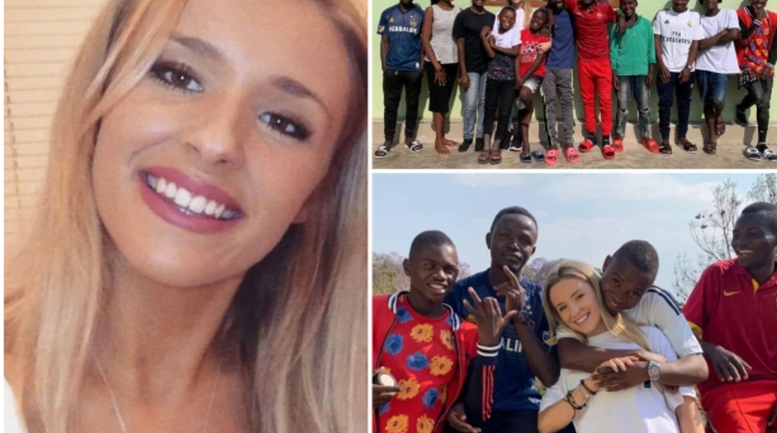 26 yaşındaki genç kadın 1 yıl kaldığı Afrika’da 14 çocuk evlat edindi