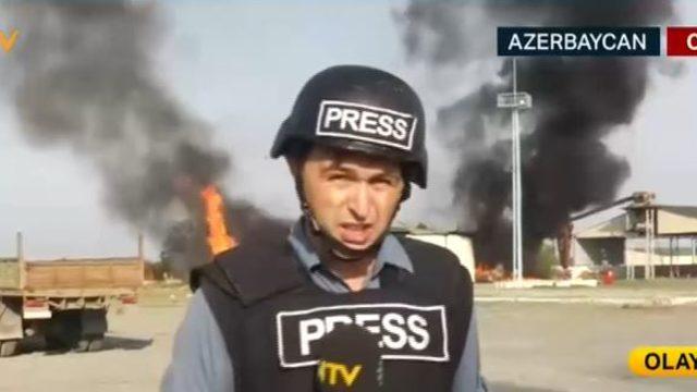 Ermenistan Terter’de pamuk fabrikasını vurdu! NTV canlı yayınında panik anları