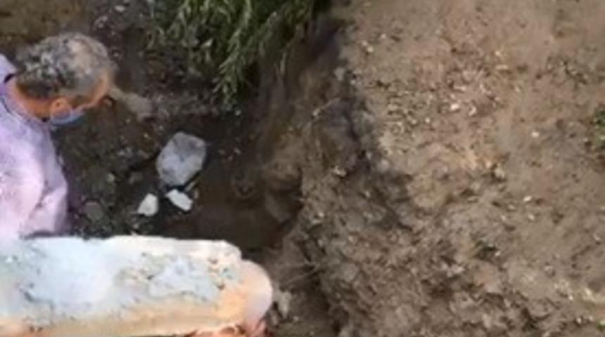 İnşaat Alanındaki poşet içinde insan kemikleri bulundu