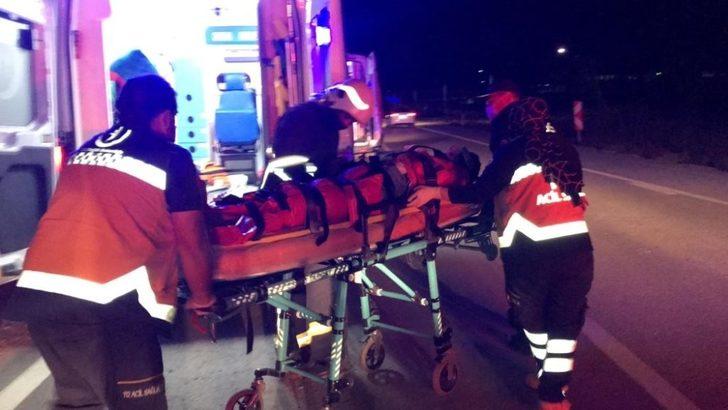 Kamyonet direğe çarptı: 3 yaralı G1