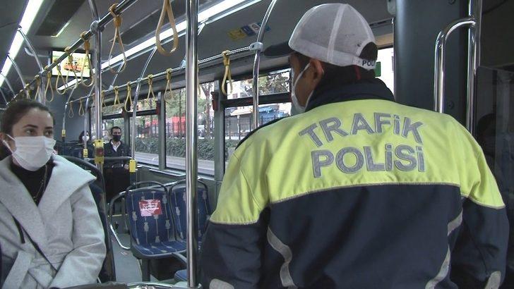 Taksim’de toplu taşıma araçlarında korona virüs denetimi G4