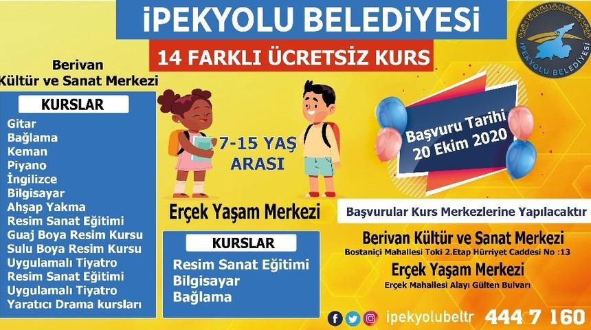 İpekyolu Belediyesinden 14 dalda &uuml;cretsiz kurs