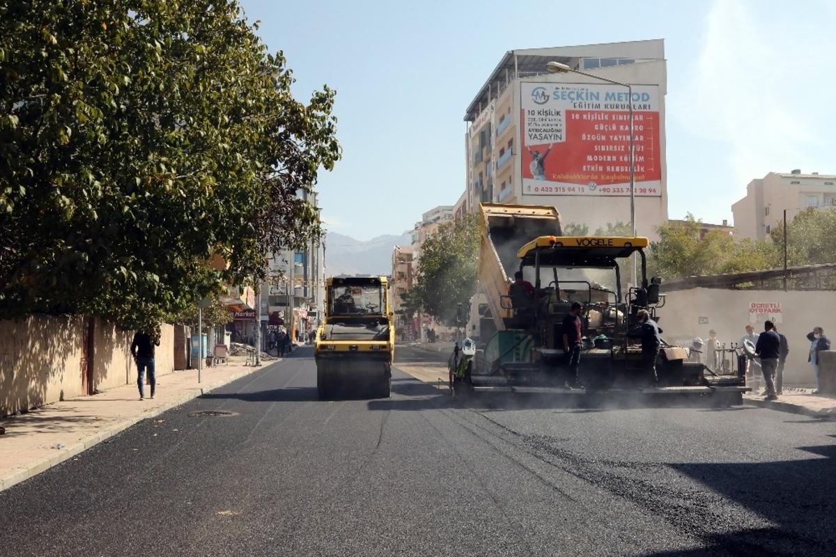 Van B&uuml;y&uuml;kşehir Belediyesinin asfalt &ccedil;alışması devam ediyor