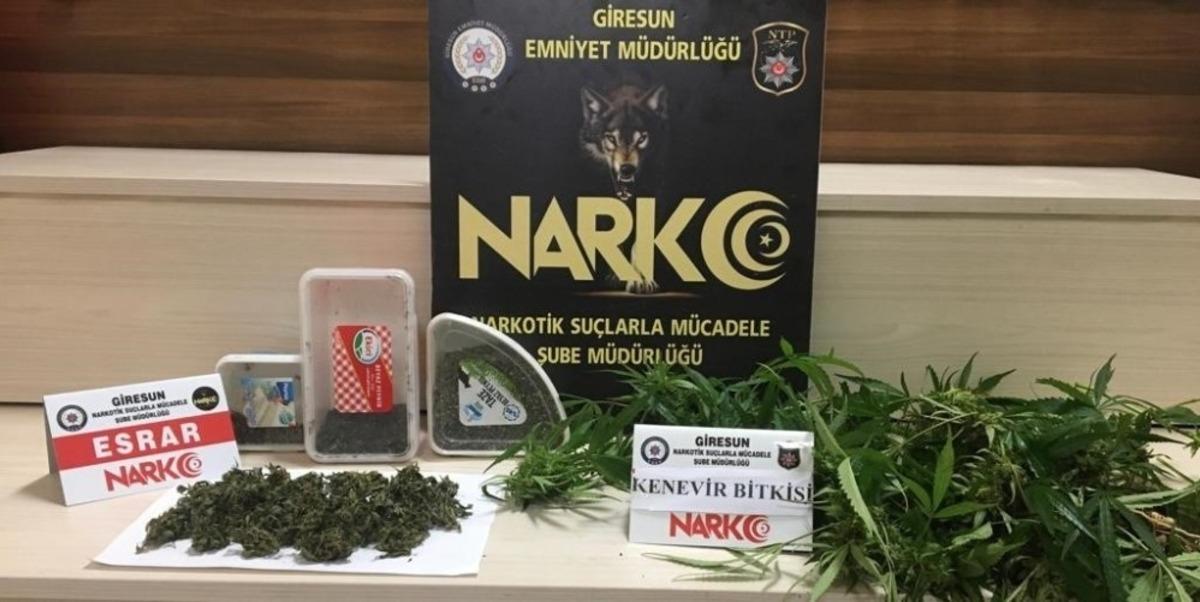 Giresun&rsquo;da uyuşturucu operasyonunda 1 kişi tutuklandı