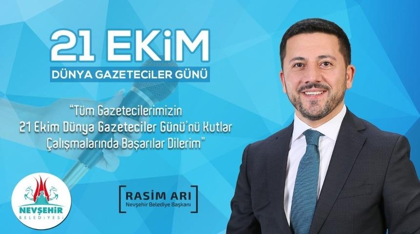 Belediye Başkanı Rasim Arı, 21 Ekim D&uuml;nya Gazeteciler G&uuml;n&uuml; mesajı yayımladı