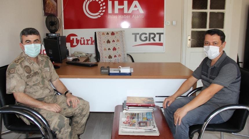 Jandarma Komutanı Albay Yeşilyurt&rsquo;tan İHA&rsquo;ya ziyaret